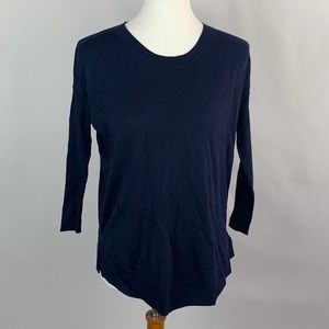 J.Crew Crew Factory Navy Drapey Cotton Sweater